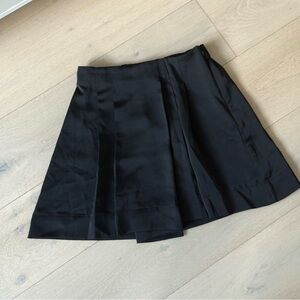 Banana Republic Black Satin Pleated Skort Size XS